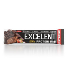 Протеїновий батончик без глютену з шоколадом і горіхами Nutrend (Excelent Protein Bar) 85 гКорисна класика