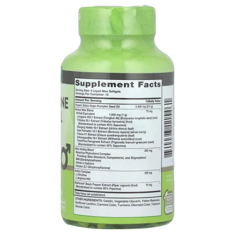 Nature's Truth, Testosterone Power, 60 мягких таблеток Liquid Max