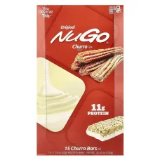NuGo Nutrition, Original, протеїнові батончики, чуро, 15 батончиків, по 50 г (1,76 унції)