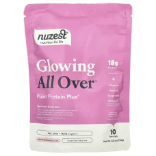Nuzest, Glowing All Over™, Plant Protein Plus+, Natural Strawberry, 8.8 oz (250 g)