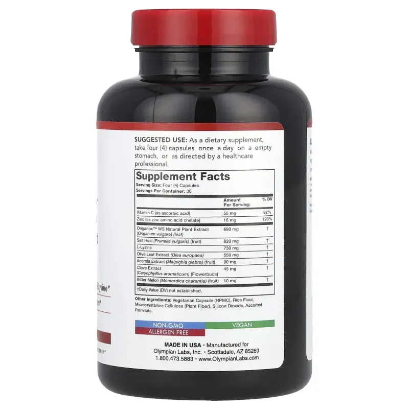 Иммунная поддержка при герпесе, Herp-Eeze, Olympian Labs Inc, 120 капсул