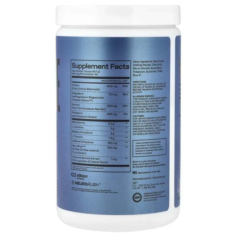 One Of One, Sport Pre-Workout, Blue Razz Cotton Candy, 17.72 oz (502 g)One Of One, Спортивный предтренировочный комплекс