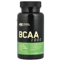 Амінокислотний комплекс, спортивне харчування, BCAA 1000, велика упаковка, 1 г, Optimum Nutrition, 60 капсул