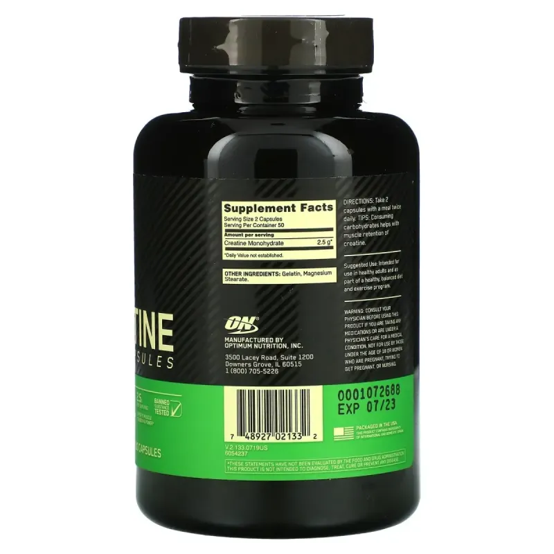 Креатин Optimum Nutrition (Creatine 2500 Caps) 100 капсул