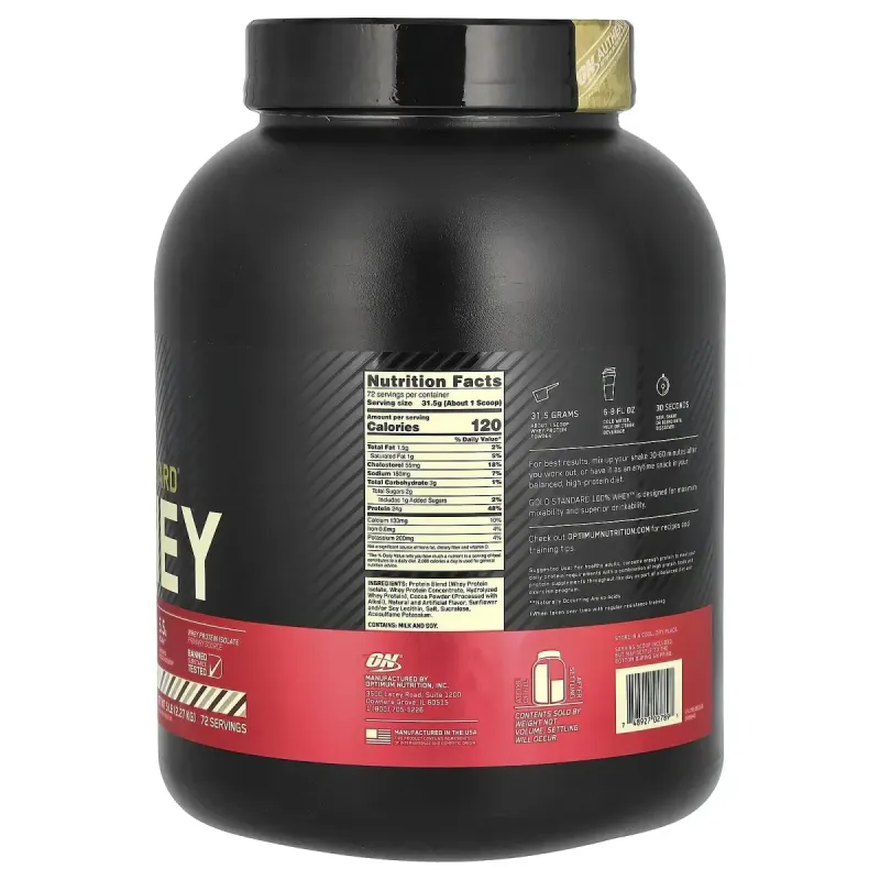Сывороточный протеин изолят Optimum Nutrition (100% Whey Gold Standard) 2270 г со вкусом десерта Роки Роуд