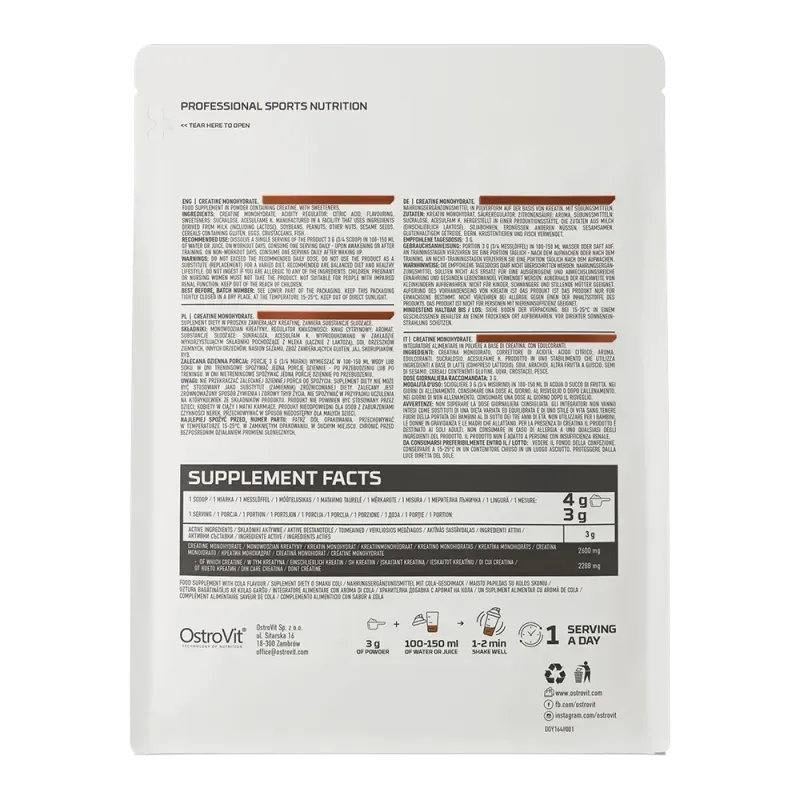 OstroVit-Креатин Creatine Monohydrate OstroVit 300 г Кола