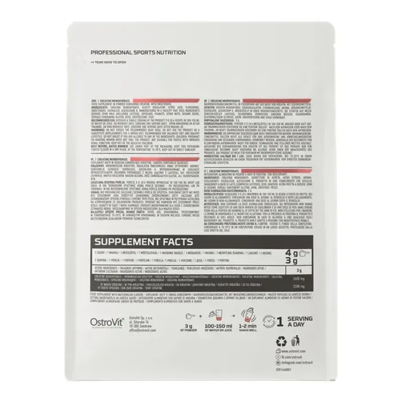 Креатин OstroVit (Creatine Monohydrate) 500 г Кавун