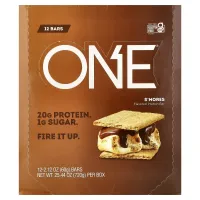 One Brands, протеїнові батончики, S'mores, 12 батончиків по 60 г (2,12 унції)
