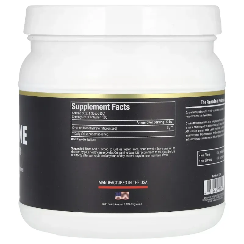 Paradise Herbs, Creatine Monohydrate, Unflavored, 500 g