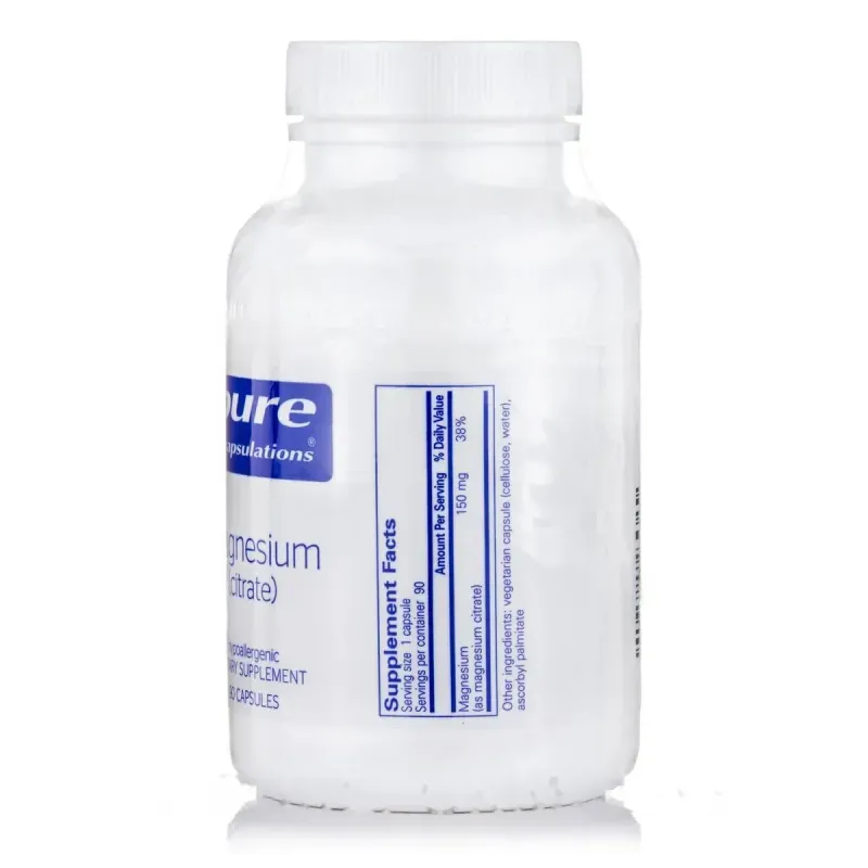 Магній Цитрат Pure Encapsulations (Magnesium Citrate) 150 мг 90 капсул