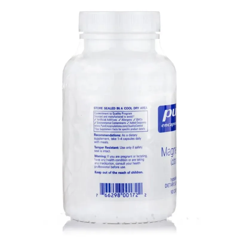 Магній Цитрат Pure Encapsulations (Magnesium Citrate) 150 мг 90 капсул
