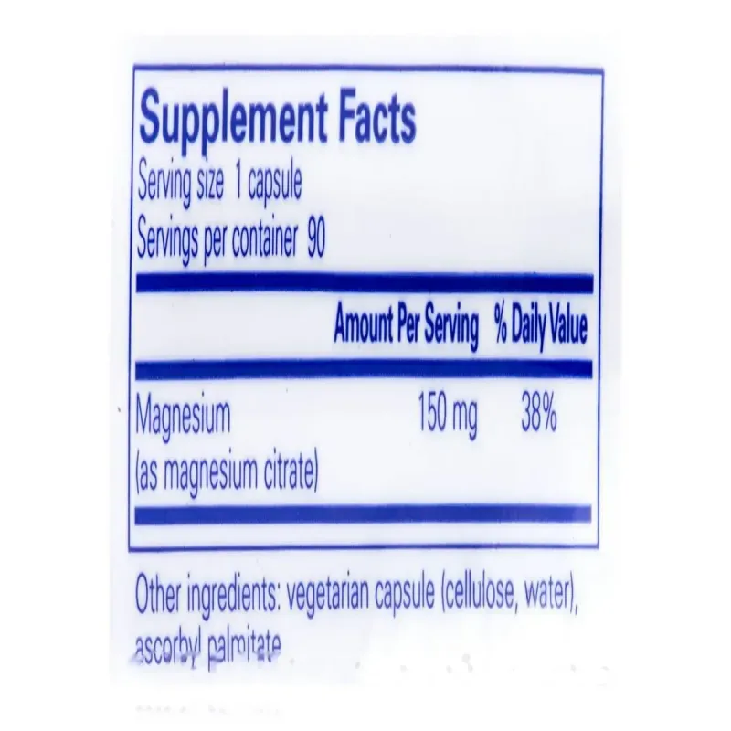 Магній Цитрат Pure Encapsulations (Magnesium Citrate) 150 мг 90 капсул