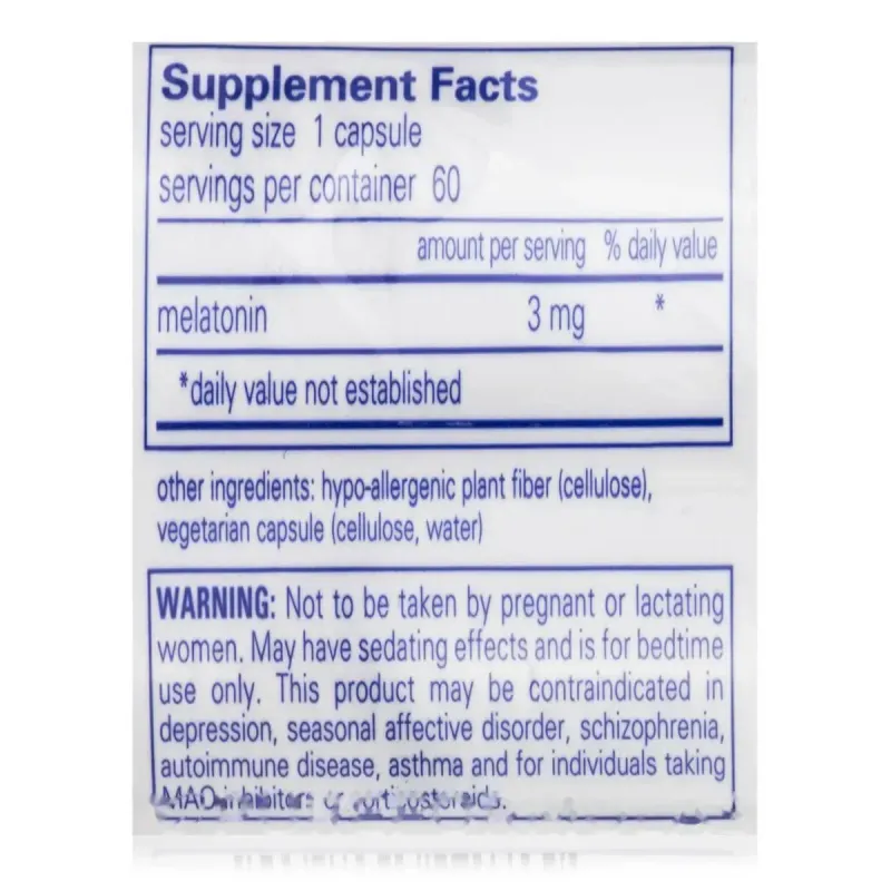 Мелатонін Pure Encapsulations (Melatonin) 3 мг 60 капсулМелатонін Pure Encapsulations (Melatonin) 3 мг 60 капсул