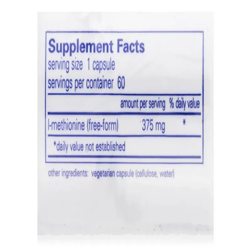 Метионин Pure Encapsulations (L-Methionine) 60 капсулМетионин Pure Encapsulations (L-Methionine) 60 капсул