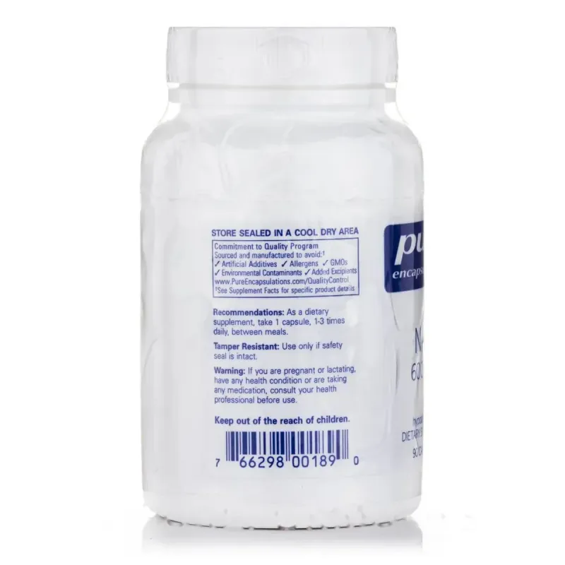 Ацетилцистеїн Pure Encapsulations (NAC N-Acetyl-l-Cysteine) 600 мг 90 капсулАцетилцистеїн Pure Encapsulations (NAC N-Acetyl-l-Cysteine) 600 мг 90 капсул