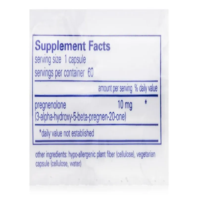 Прегненолон Pure Encapsulations (Pregnenolone) 10 мг 60 капсул