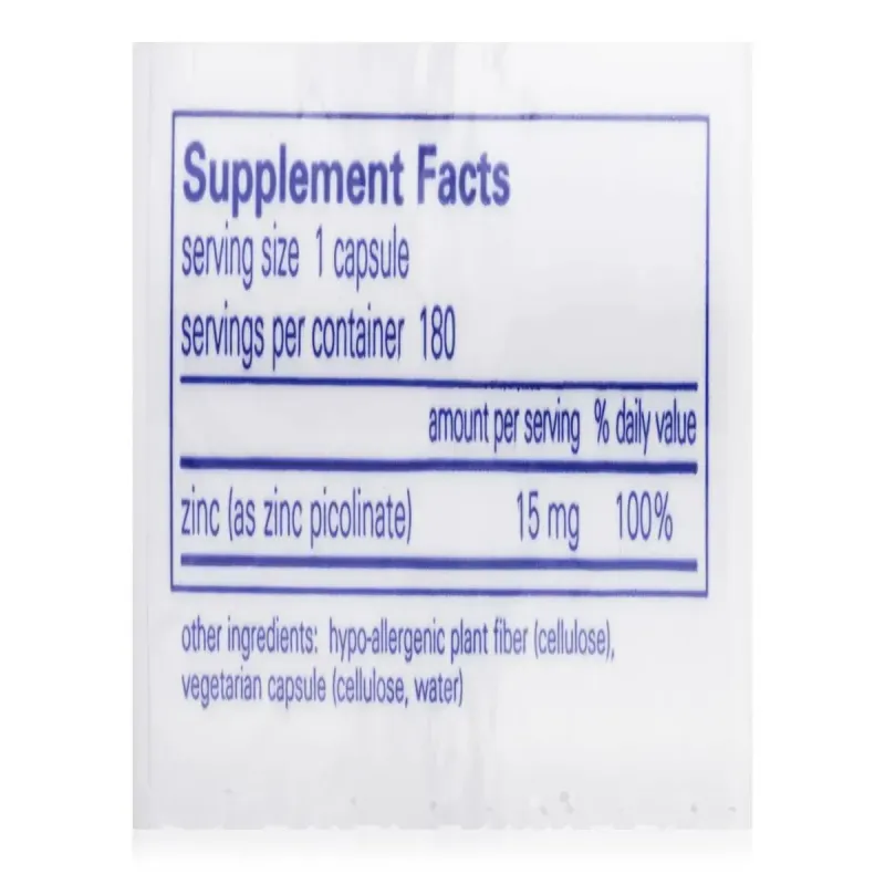 Цинк Pure Encapsulations (Zinc) 15 мг 180 капсул