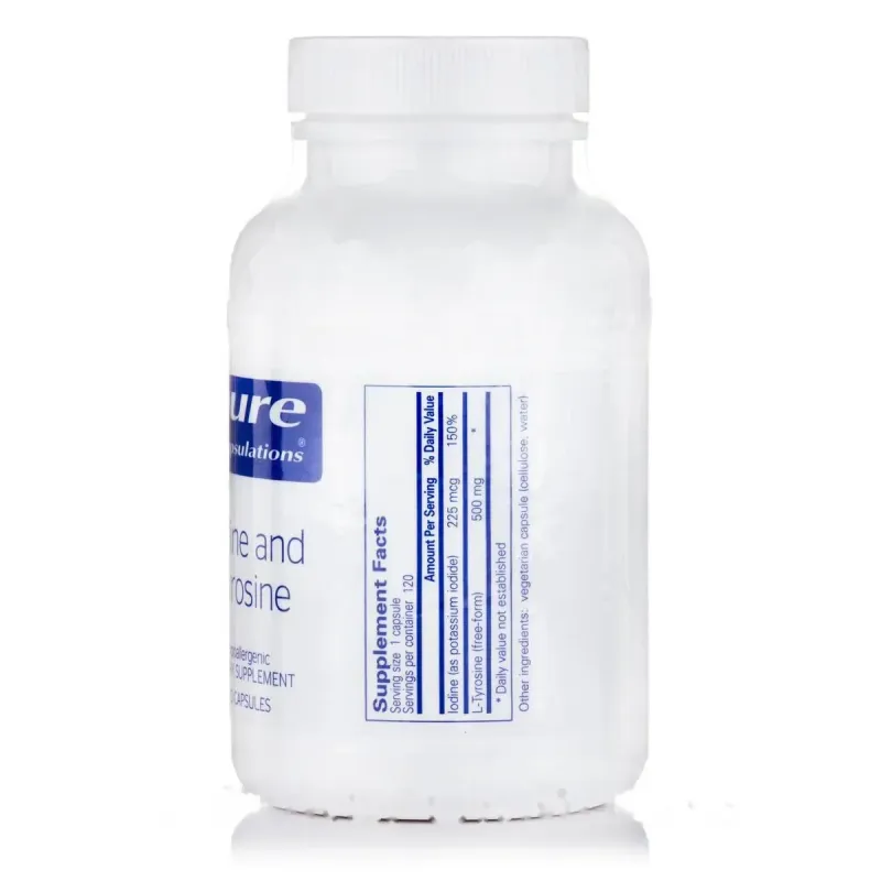 Йод та тирозин Pure Encapsulations (Iodine and Tyrosine) 120 капсулЙод та тирозин Pure Encapsulations (Iodine and Tyrosine) 120 капсул