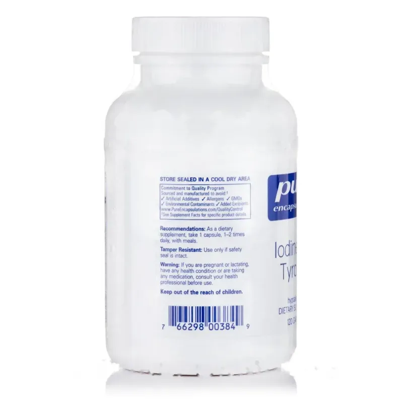 Йод та тирозин Pure Encapsulations (Iodine and Tyrosine) 120 капсулЙод та тирозин Pure Encapsulations (Iodine and Tyrosine) 120 капсул
