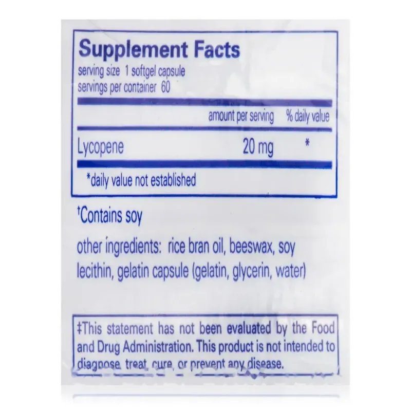 Лікопін Pure Encapsulations (Lycopene) 20 мг 60 капсул