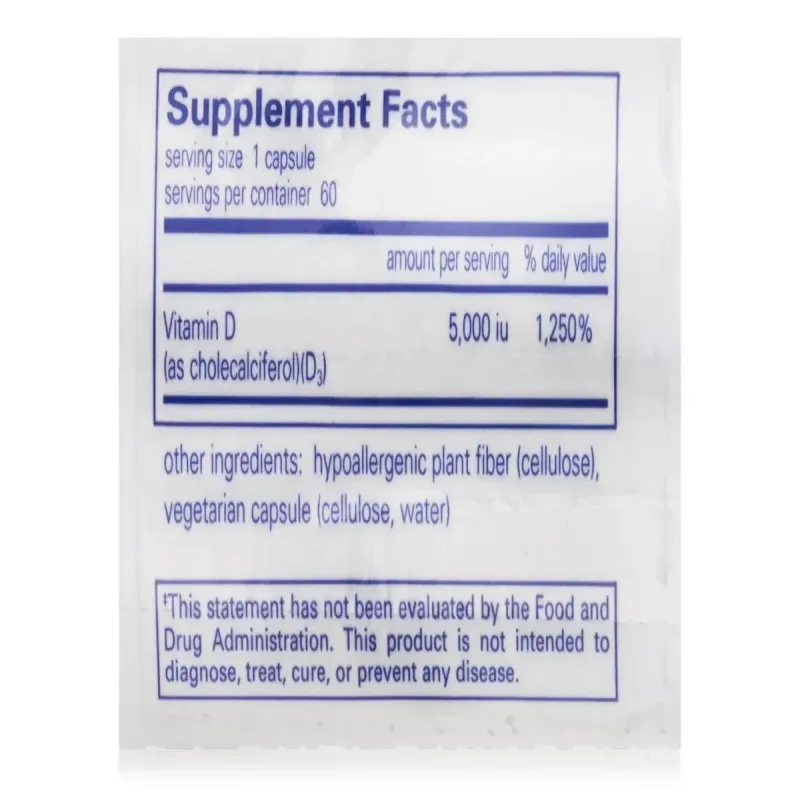 Вітамін Д3 Pure Encapsulations (Vitamin D3) 5000 МО 60 капсулВітамін D3 Pure Encapsulations (Vitamin D3) 5000 МО — 60 капсул
