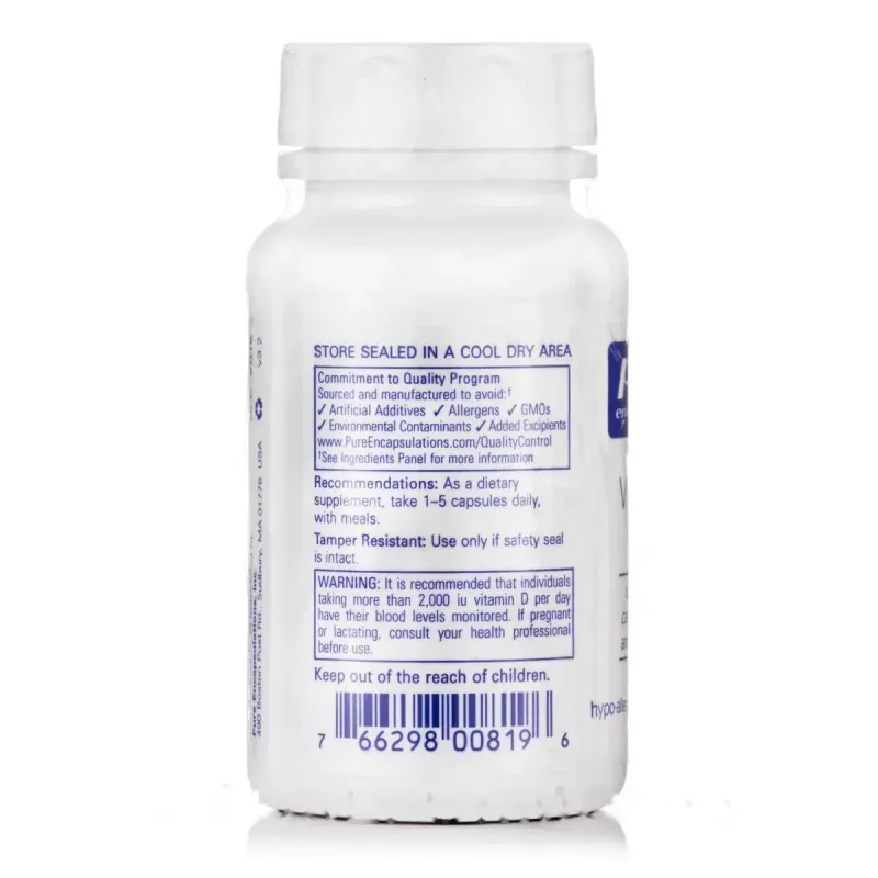 Вітамін Д3 Pure Encapsulations (Vitamin D3) 1000 МО 60 капсулВітамін D3 Pure Encapsulations (Vitamin D3) 1000 МО — 60 капсул