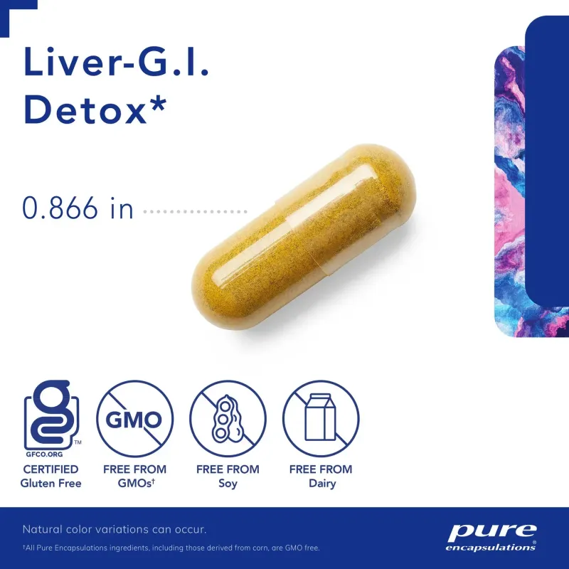 Вітаміни для печінки Pure Encapsulations (Liver-G.I. Detox) 120 капсул