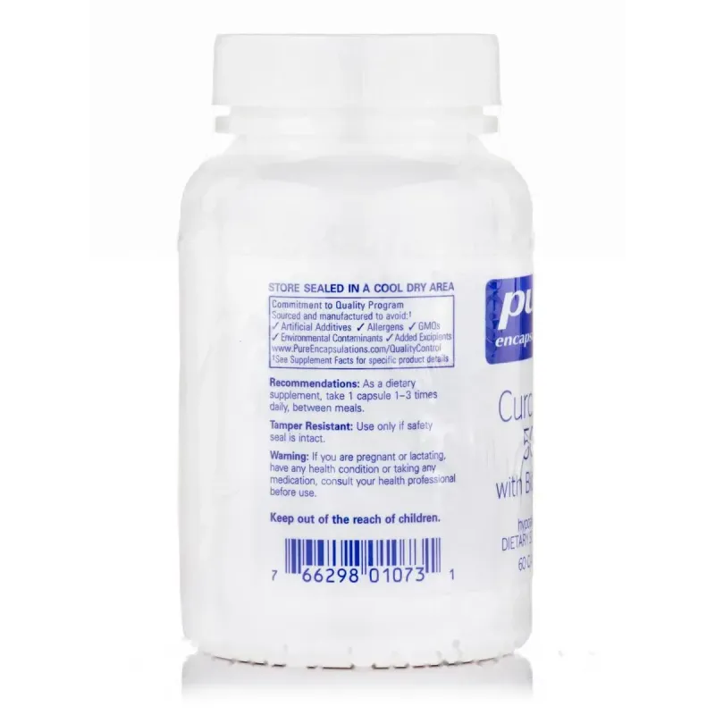 Куркумін 500 з біоперином Pure Encapsulations (Curcumin 500 with Bioperine) 60 капсулКуркумін 500 з біоперином Pure Encapsulations (Curcumin 500 with Bioperine) 60 капсул