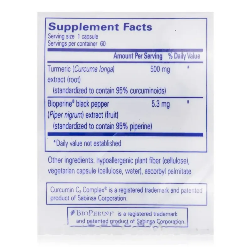 Куркумін 500 з біоперином Pure Encapsulations (Curcumin 500 with Bioperine) 60 капсулКуркумін 500 з біоперином Pure Encapsulations (Curcumin 500 with Bioperine) 60 капсул