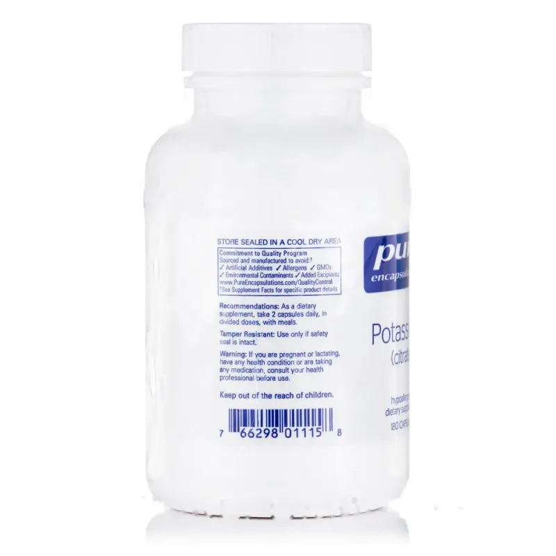 Калій Цитрат Pure Encapsulations (Potassium Citrate) 180 капсул