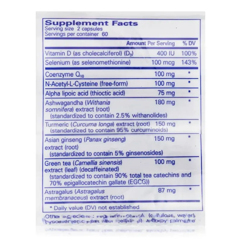 Aнтиоксидантная и адаптогенная формула клеточного здоровья Pure Encapsulations (PureCell) 120 капсул