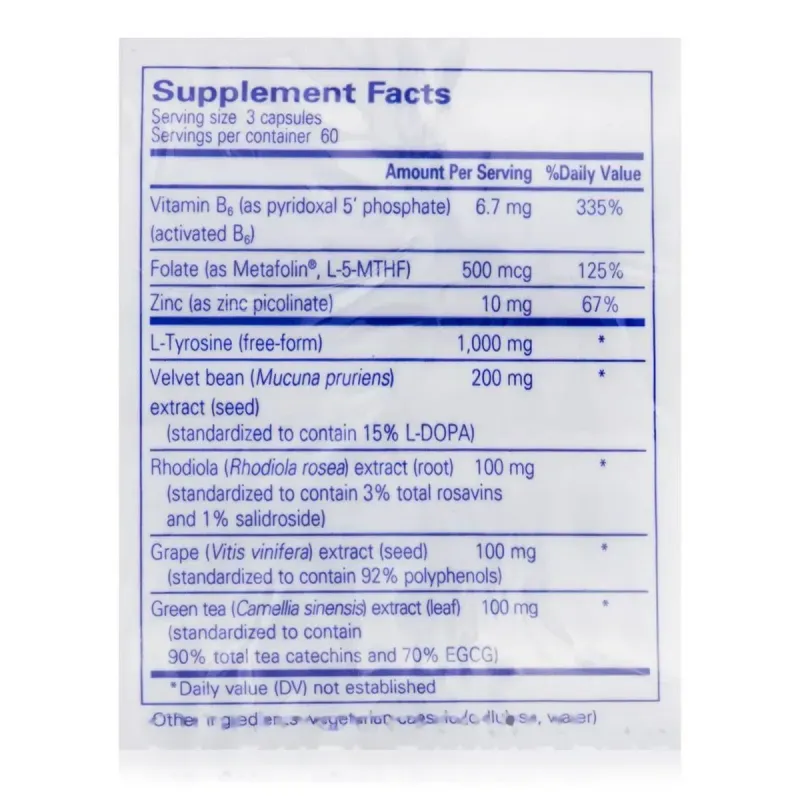 Вітаміни для настрою Допамін Pure Encapsulations (DopaPlus) 180 капсулВітаміни для настрою Допамін Pure Encapsulations (DopaPlus) 180 капсул