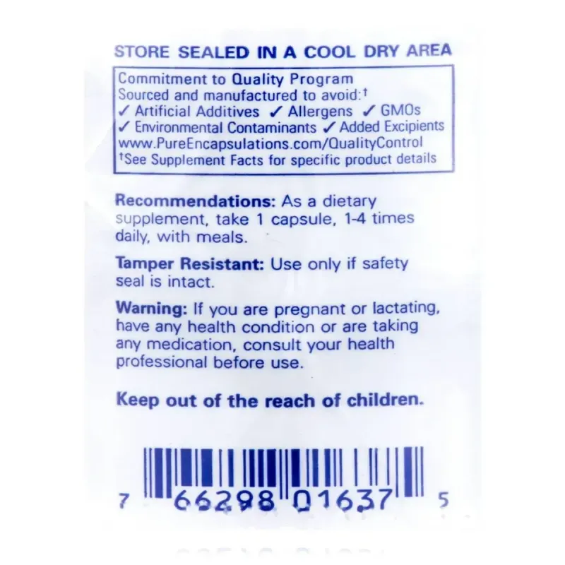 Тирозин Pure Encapsulations (L-Tyrosine) 90 капсул