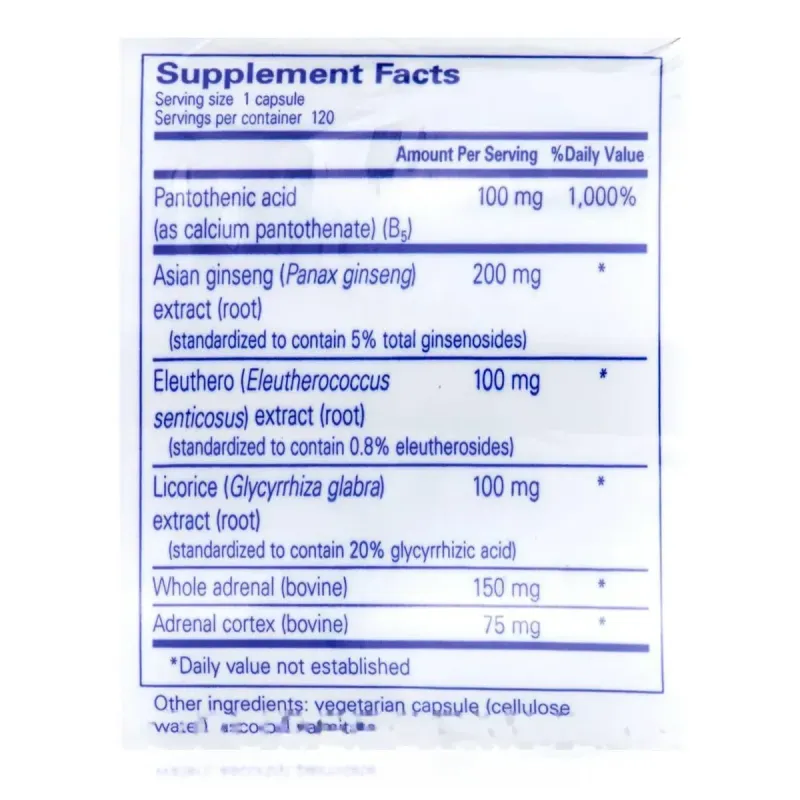 Витамины для надпочечников Pure Encapsulations (ADR Formula) 120 капсул