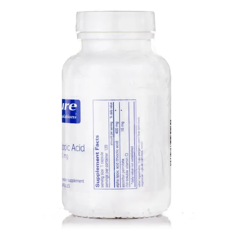 Альфа-ліпоєва кислота Pure Encapsulations (Alpha Lipoic Acid) 400 мг 120 капсулАльфа-ліпоєва кислота Pure Encapsulations (Alpha Lipoic Acid) 400 мг — 120 капсул