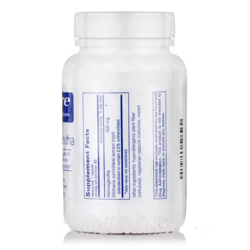 Ашваганда Pure Encapsulations (Ashwagandha) 60 капсулАшваганда Pure Encapsulations (Ashwagandha) 60 капсул