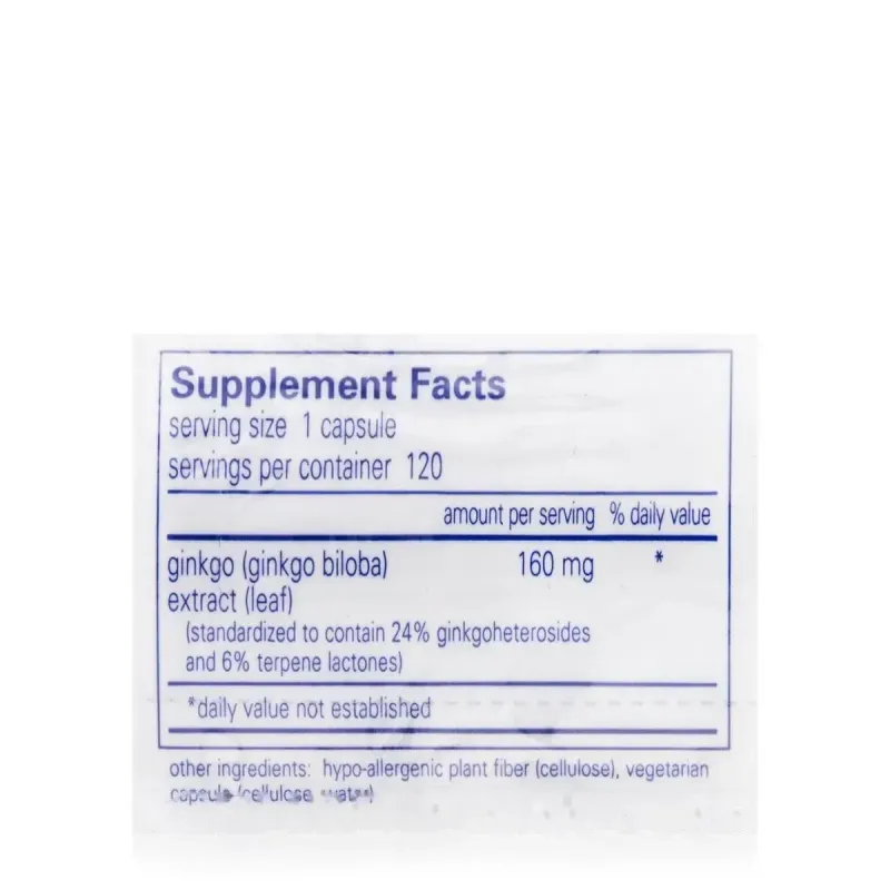 Гінкго білоба Pure Encapsulations (Ginkgo 50) 160 мг 120 капсулГінкго білоба Pure Encapsulations (Ginkgo 50) 160 мг 120 капсул