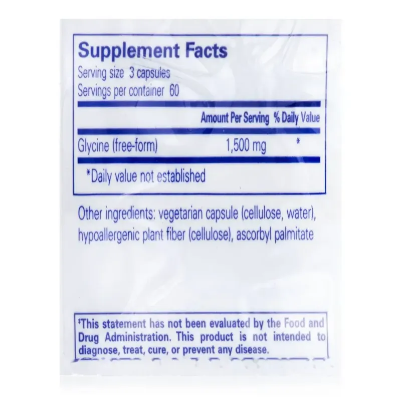 Гліцин Pure Encapsulations (Glycine) 180 капсулГліцин Pure Encapsulations (Glycine) 180 капсул