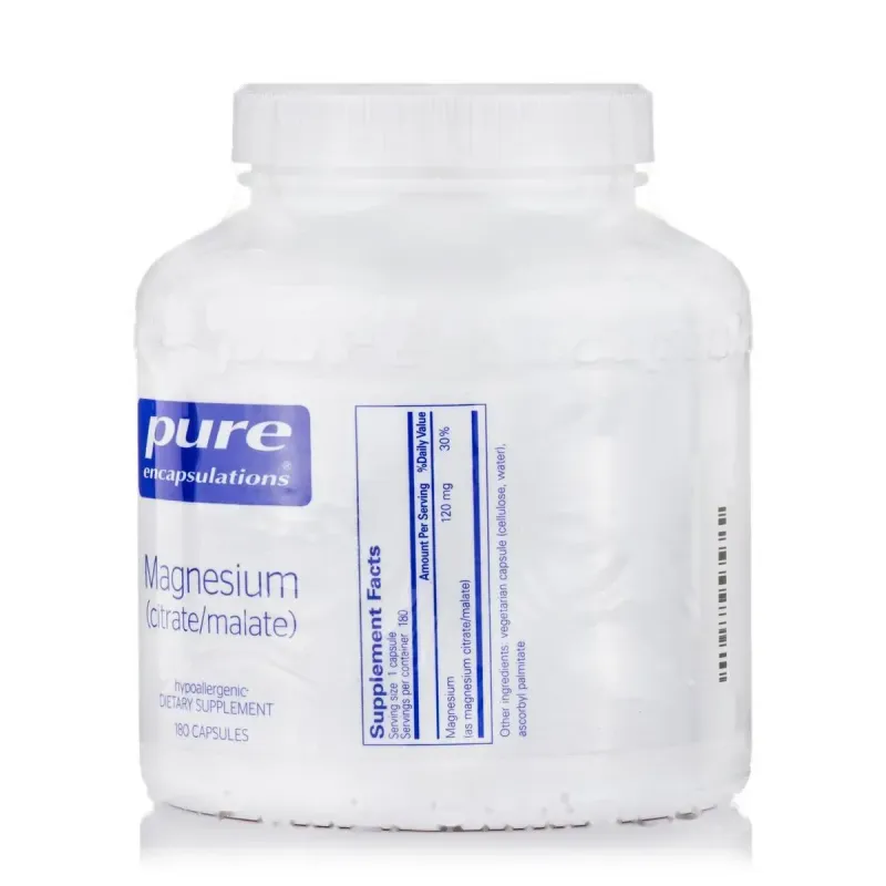 Магній Цитрат Малат Pure Encapsulations (Magnesium Citrate Malate) 180 капсулМагній Цитрат Малат Pure Encapsulations (Magnesium Citrate Malate) 180 капсул