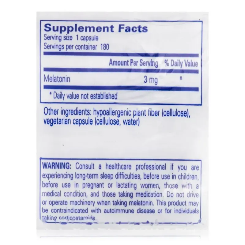 Мелатонин Pure Encapsulations (Melatonin) 3 мг 180 капсулМелатонин Pure Encapsulations (Melatonin) 3 мг 180 капсул