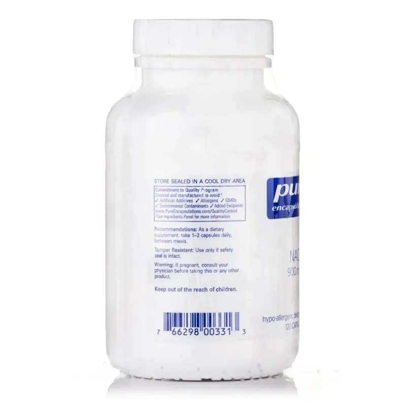 Ацетилцистеїн Pure Encapsulations (NAC N-Acetyl-l-Cysteine) 900 мг 120 капсулАцетилцистеїн Pure Encapsulations (NAC N-Acetyl-l-Cysteine) 900 мг 120 капсул
