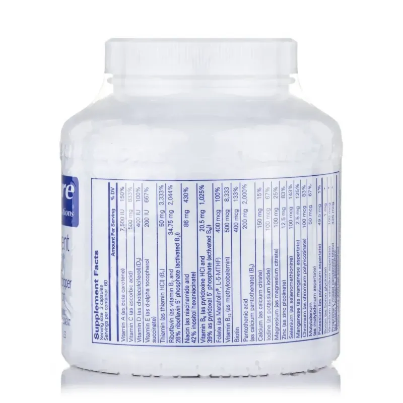 Мультивитамины и минералы без меди и железа Pure Encapsulations (Nutrient 950 w/o Copper and Iron) 180 капсулМультивитамины и минералы без меди и железа Pure Encapsulations (Nutrient 950 w/o Copper and Iron) 180 капсул