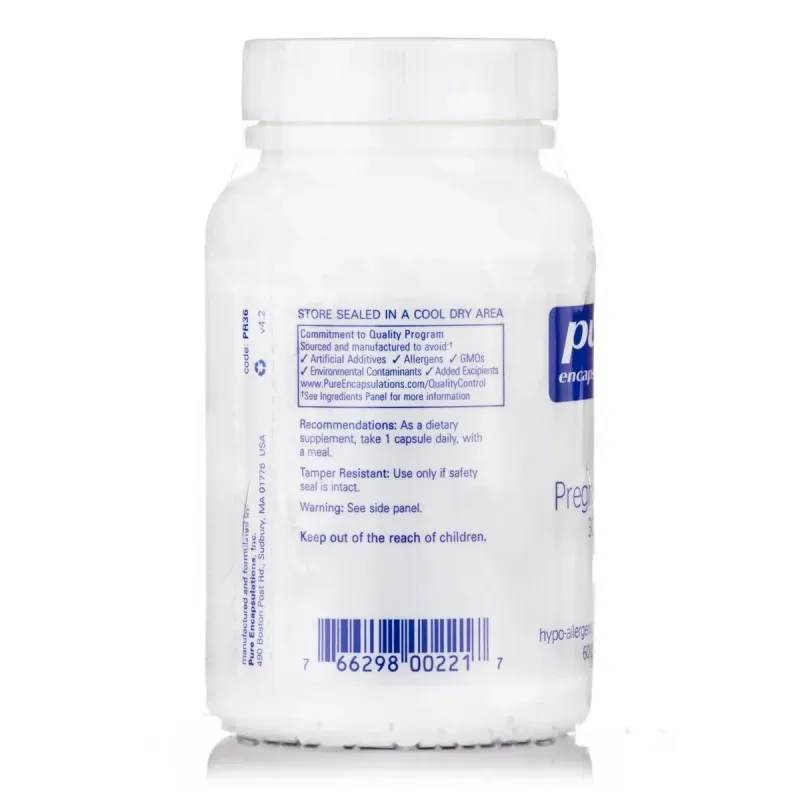 Прегенолон Pure Encapsulations (Pregnenolone) 30 мг 60 капсулПрегенолон Pure Encapsulations (Pregnenolone) 30 мг 60 капсул