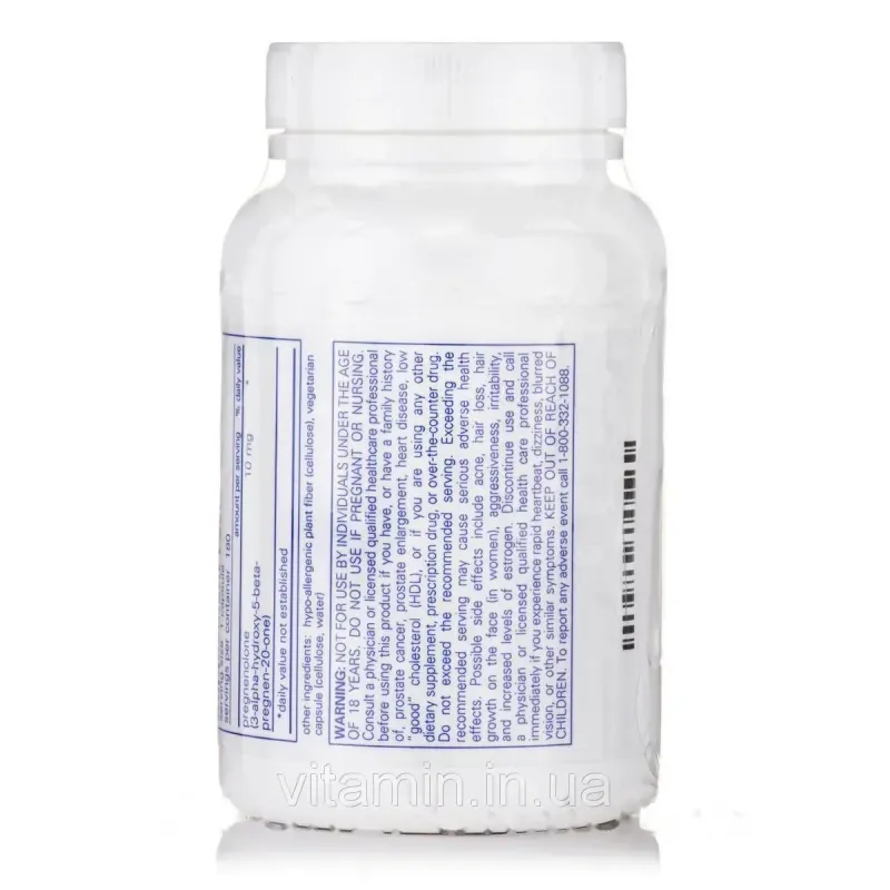 Прегенолон Pure Encapsulations (Pregnenolone) 10 мг 180 капсул