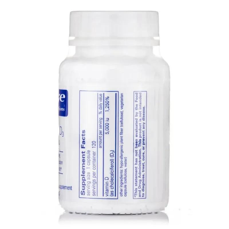 Вітамін Д3 Pure Encapsulations (Vitamin D3) 5000 МО 120 капсулВітамін Д3 Pure Encapsulations (Vitamin D3) 5000 МО 120 капсул