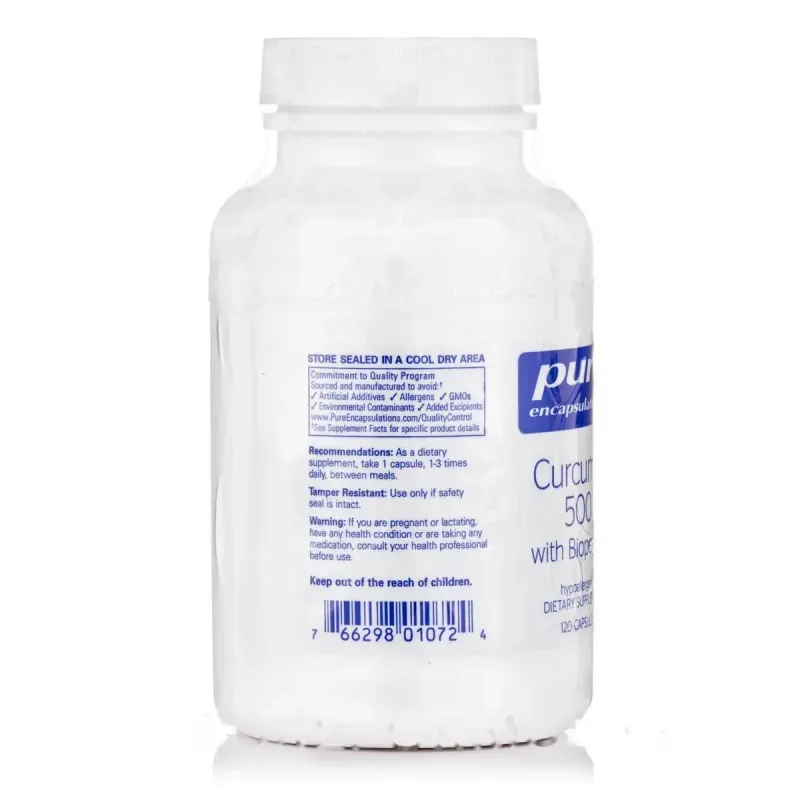 Куркумін 500 з біоперином Pure Encapsulations (Curcumin 500 with Bioperine) 120 капсулКуркумін 500 з біоперином Pure Encapsulations (Curcumin 500 with Bioperine) 120 капсул
