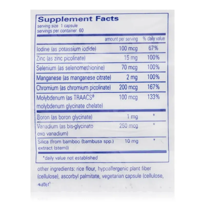 Трасувальні мінерали Pure Encapsulations (Trace Minerals) 60 капсулТрасувальні мінерали Pure Encapsulations (Trace Minerals) 60 капсул
