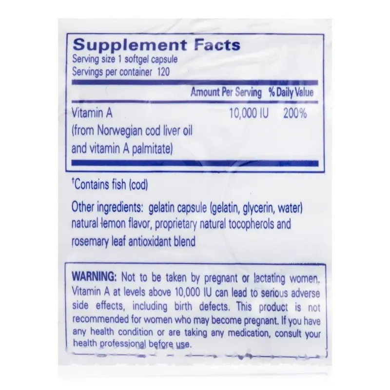 Вітамін А Pure Encapsulations (Vitamin A) 10000 МО 120 капсул