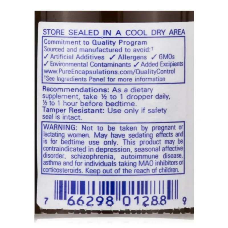 Мелатонин Pure Encapsulations (Melatonin Liquid) 30 мл