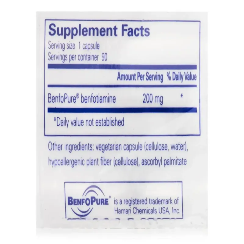 Бенфотіамін Pure Encapsulations (BenfoMax) 90 капсулБенфотіамін Pure Encapsulations (BenfoMax) 90 капсул